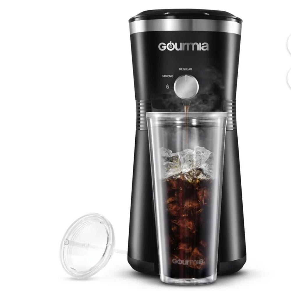 NEW Gourmia Iced Coffee Maker with 25 fl oz. Reusable Tumbler